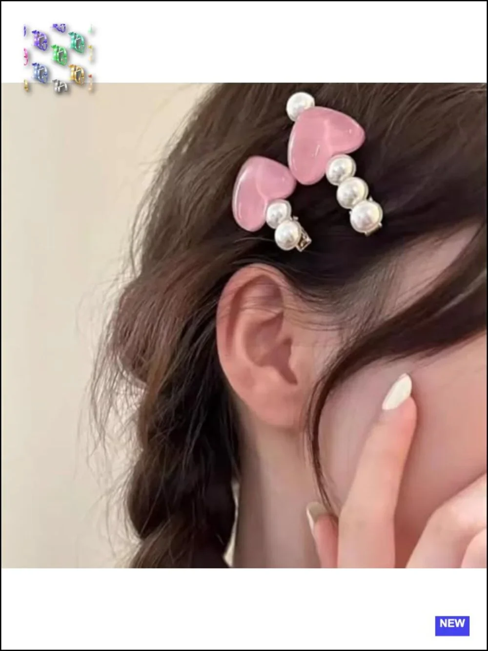 4pcs Pearl Heart Hair Clips Set - Classic Alligator Clip Hair Accessories